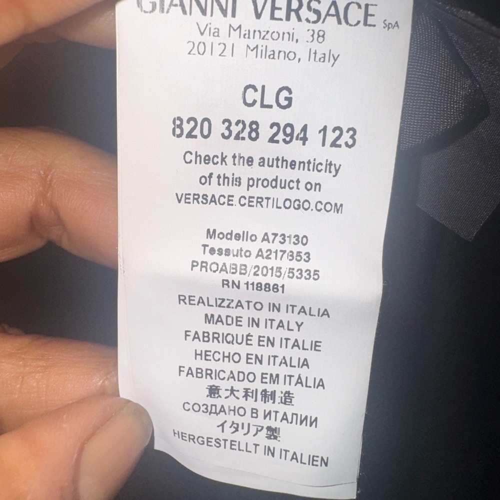 Versace Black Italian Jacket - Picture 11 of 12